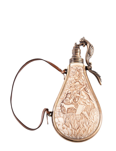 Scatola di polvere d'avorio per armi...