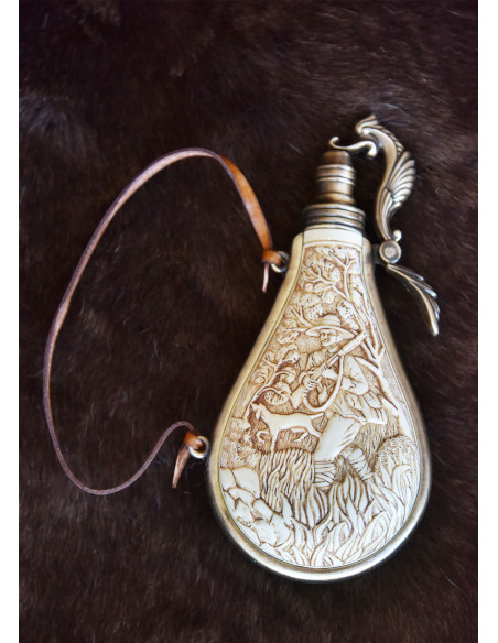 Scatola di polvere d'avorio per armi...