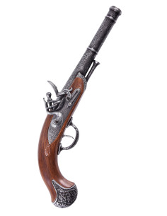 Pistola inglese a pietra focaia modello Lucknow, S. XVIII