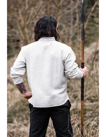 Camicia medievale spessa con lacci,...