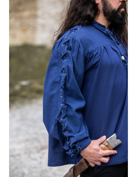 Camicia medievale Adrian con lacci,...
