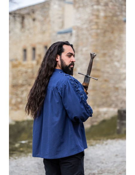 Camicia medievale Adrian con lacci,...