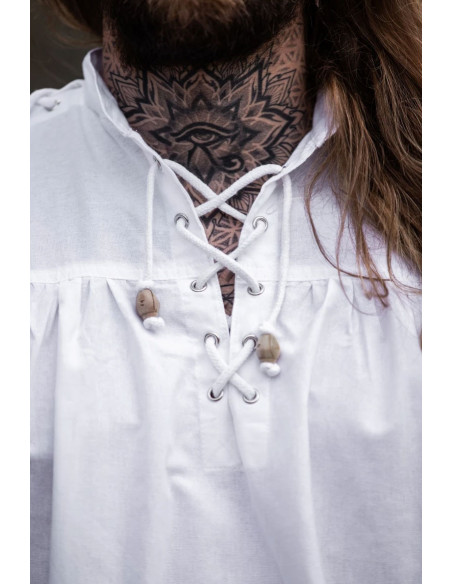 Camicia medievale Adrian con lacci,...