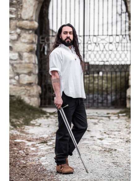 Camicia medievale a maniche corte con...