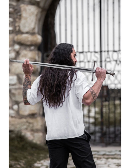 Camicia medievale a maniche corte con...