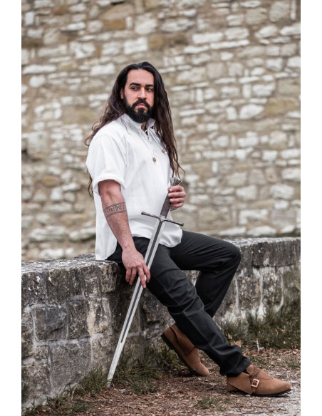 Camicia medievale a maniche corte con...