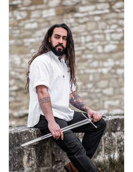 Camicia medievale a maniche corte con...