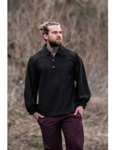 Camicia medievale modello Ferdinando, colore nero 2