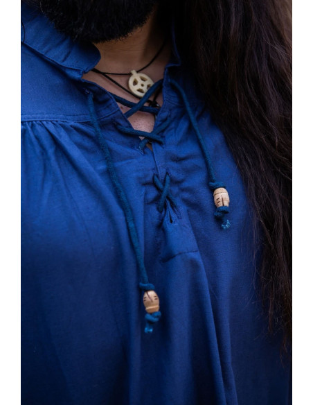 Camicia medievale blu Friedrich con...