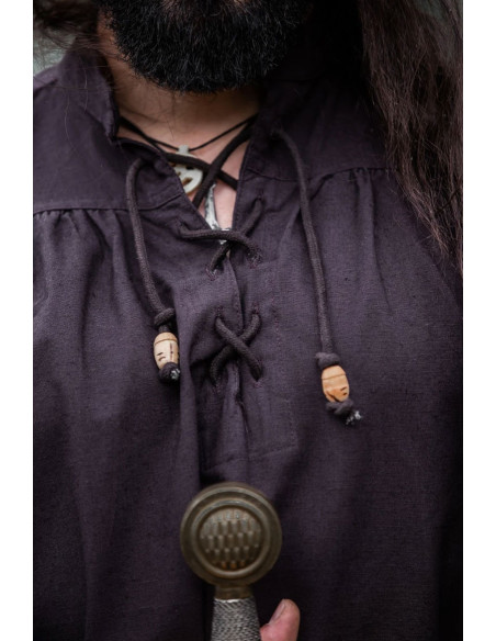 Camicia medievale Friedrich marrone...