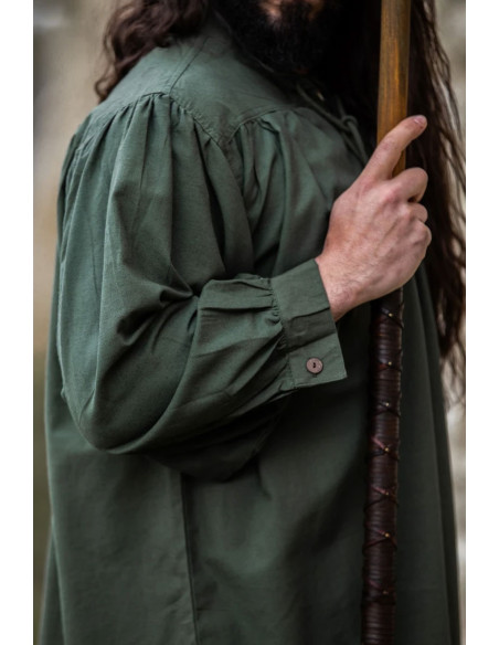 Camicia medievale verde Friedrich con...