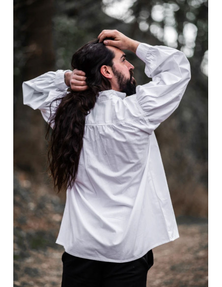 Camicia medievale bianca Friedrich...