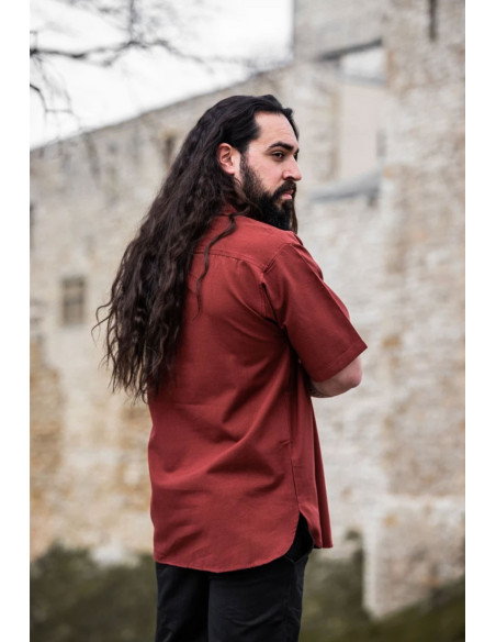 Camicia medievale a maniche corte con...