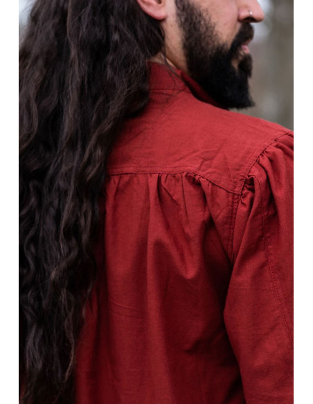Camicia medievale rossa Friedrich con...