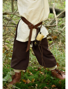 Pantaloni larghi marroni per bambino, Thore