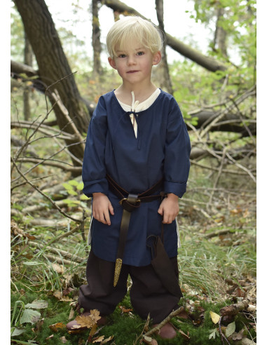 Tunica medievale da bambino modello Arn, blu