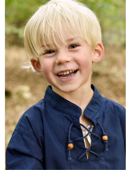 Camicia medievale blu per bambino, Colin