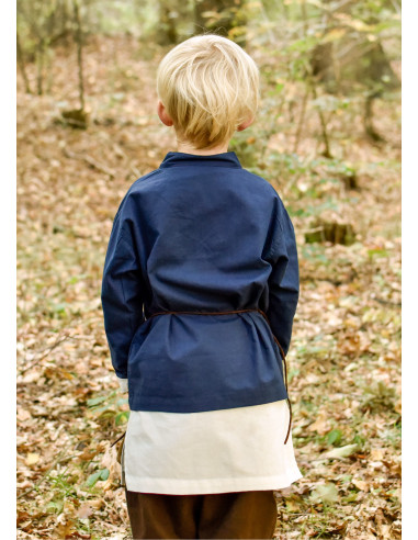 Camicia medievale blu per ragazzo, Colin
