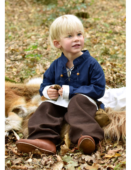 Camicia medievale blu per bambino, Colin