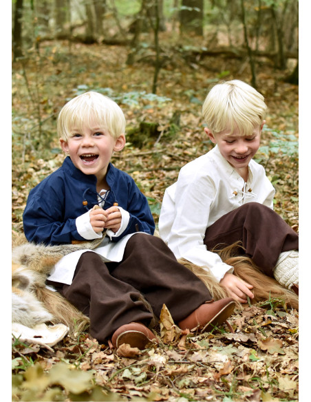 Camicia medievale blu per bambino, Colin