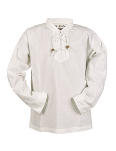 Camicia medievale bianca naturale per ragazzo, Colin 2