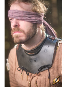 Gorgiera in acciaio nero serie Captain, Epic Armoury