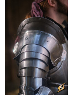 Spalline in grigio acciaio serie Epic Captain, Epic Armoury