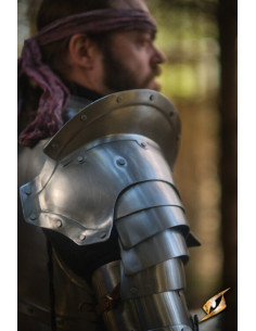 Spalline in grigio acciaio serie Epic Captain, Epic Armoury 2