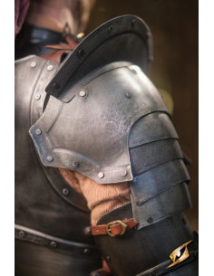 Spalline in acciaio nero serie Epic Captain, Epic Armory 2