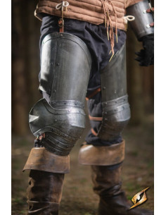 Protezioni per le gambe in acciaio nero della serie...