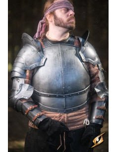 Pettorale in acciaio scuro serie Captain, Epic Armoury