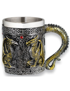 Tazza in resina Tole10 con disegno Draghi