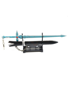 Spada in miniatura Sword Art Online Blue Dark Repulser con fodero e supporto