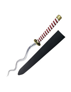 Obanai Iguro Demon Slayer Katana, finitura argento