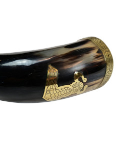 Corno di Thor vichingo con cinturino in pelle 2