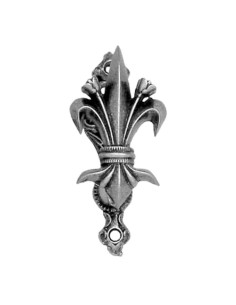 Staffa da parete fleur de lis argento