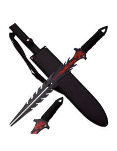 Spada fantasia corta, la fiamma del drago, 66 cm.