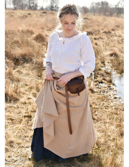 Camicetta medievale donna Birga, bianca