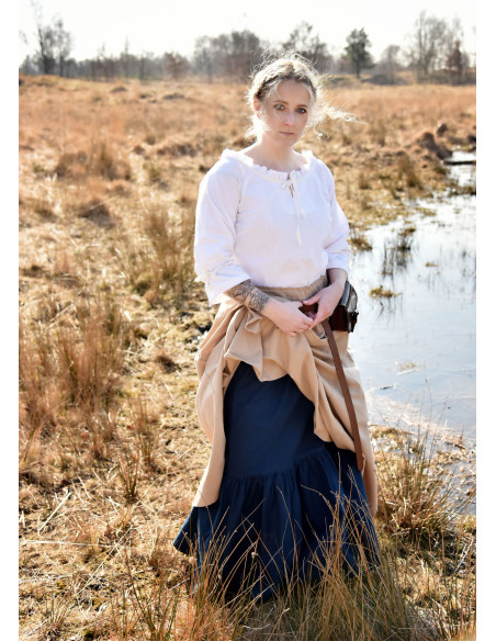 Camicetta medievale donna Birga, bianca