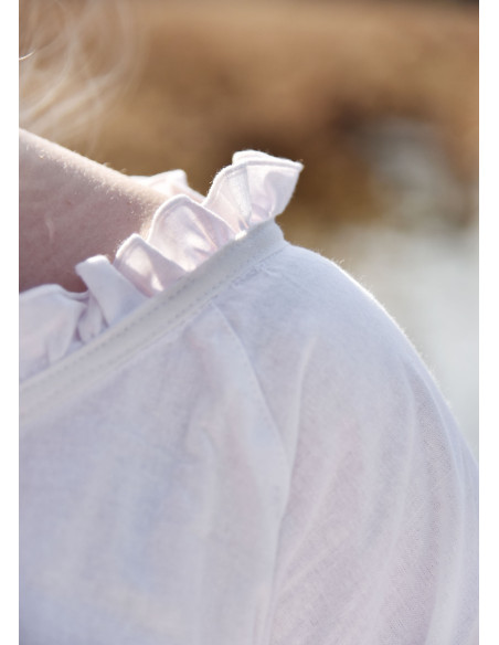 Camicetta medievale donna Birga, bianca