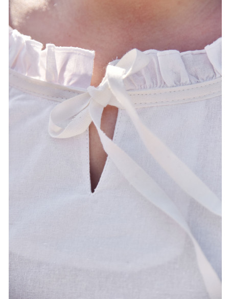 Camicetta medievale donna Birga, bianca