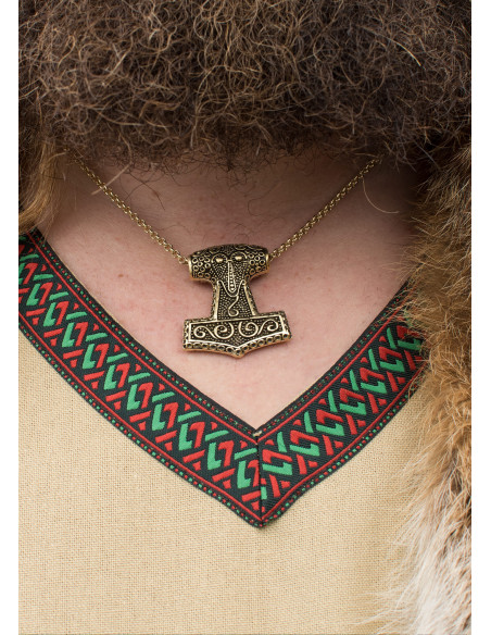 Tunica in cotone vichingo, beige