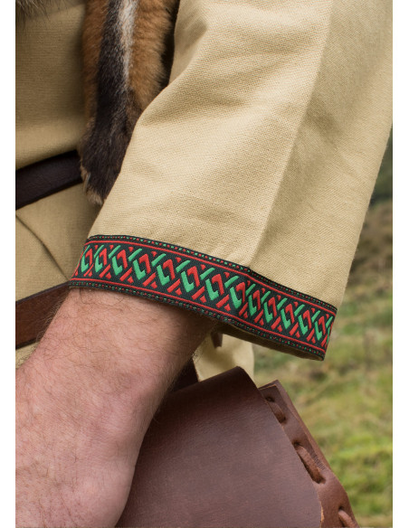 Tunica in cotone vichingo, beige