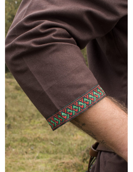 Tunica vichinga in cotone, marrone