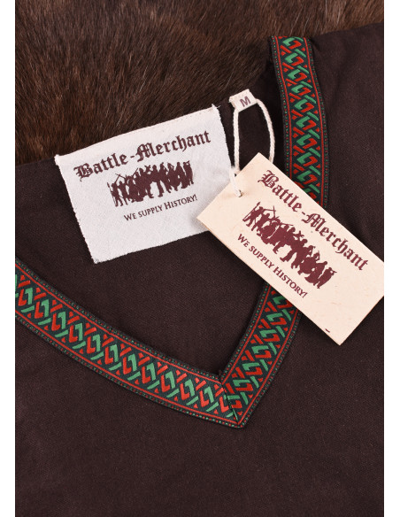 Tunica vichinga in cotone, marrone