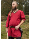 Tunica vichinga in cotone, rossa