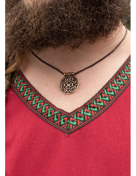 Tunica vichinga in cotone, rossa