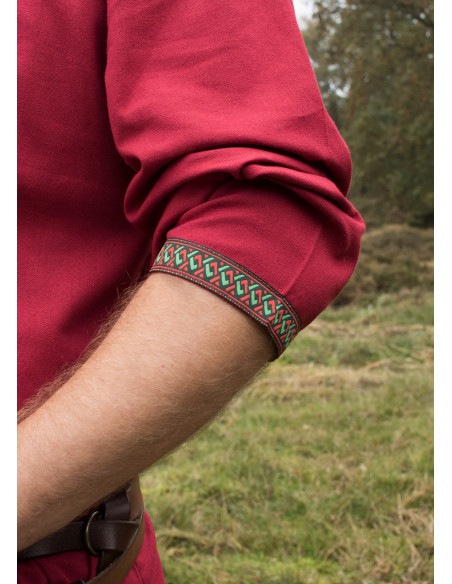 Tunica vichinga in cotone, rossa