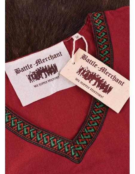 Tunica vichinga in cotone, rossa