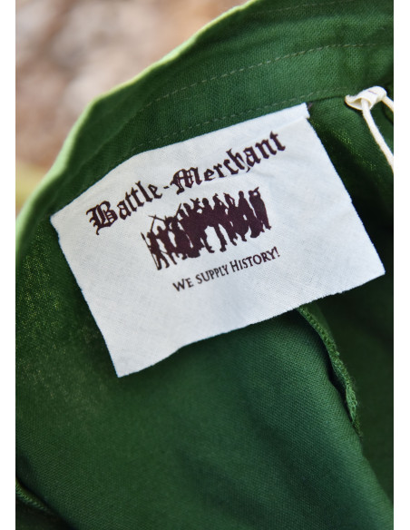 Gonna medievale con taglio ampio, verde